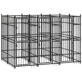 Outdoor Dog Kennel Steel 59.5 ft¬≤