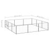 Dog Kennel Silver 96.9 ft¬≤ Steel