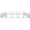 Dog Kennel Black 430.6 ft¬≤ Steel