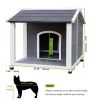 Outdoor Wooden Dog House, Waterproof Dog Cage, Windproof and Warm Dog Kennel, Dog Crates for Medium Dogs Pets Animals Easy to Assemble