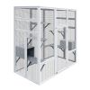 62.6" Outdoor Wooden Cat House Large Catio, Solid Wood Cat Cage Shelter Enclosure Playpen with Anti-UV& Waterproof, 7 Platforms and 2 Resting Boxes