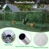 10x3FT Metal Chicken Coop Run Backyard Hen House Poultry Habitat Cage w/Cover