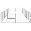 Dog Kennel Silver 172.2 ft¬≤ Steel