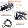 Bicycle rack adjustable bicycle rear rack bicycle luggage rack, with elastic rope and red reflective plate 55LBS load capacity