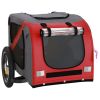 Pet Bike Trailer Red and Gray Oxford Fabric and Iron