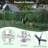 10x3FT Metal Chicken Coop Run Backyard Hen House Poultry Habitat Cage w/Cover