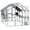 Outdoor Cat House Cat Enclosures 110" Large Kitten Playpen with Platforms,Upgrade Waterproof Cover-Grew&White