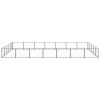 Dog Kennel Black 376.7 ft¬≤ Steel