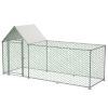 10x3FT Metal Chicken Coop Run Backyard Hen House Poultry Habitat Cage w/Cover