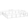 Dog Kennel Silver 269.1 ft¬≤ Steel