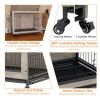 38 Inch Heavy-Duty Gray Dog Crate Furniture