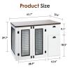 Dual Net Door Wooden Dog Crate - Side Cabinet with 2 Drawers