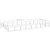 Dog Kennel Silver 344.4 ft¬≤ Steel