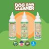 Dog Ear Cleaner Solution with Peppermint Helps to Remove Wax Debris Odor Natural Puppy and Dog Ear Wash or Otic Cat Ear Cleaner Drops No More Dog Head