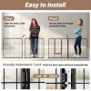 Dog Playpen Indoor Outdoor, 24" Height 8 Panels Fence with Anti-Rust Coating, Metal Heavy Portable Foldable Dog Pen for Large