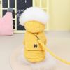 Dog warm clothing; Autumn and winter clothes New cotton padded clothes Teddy pet clothes Winter plush corduroy pull loop two leg cotton padded clothes