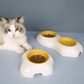 Egg-shaped Pet Bowl Drinking Water Single Bowl Double Bowl Dog Bowls Cute Pet Feeding Bowl Egg Yolk Shaped Food And Water Elevated Bowl Feeder (type: Single Bowl)