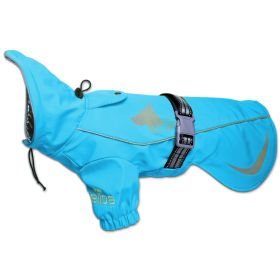 Dog Helios 'Ice-Breaker' Extendable Hooded Dog Coat w/ Heat Reflective Tech (Color: Blue, size: X-Large)