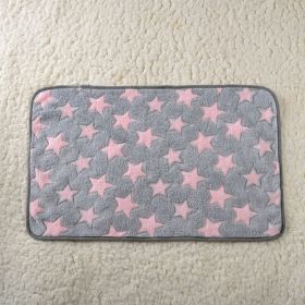 For Common Dogs Blanket Non-slip Seat Cushion (Option: Pink Stars-60x80cm)